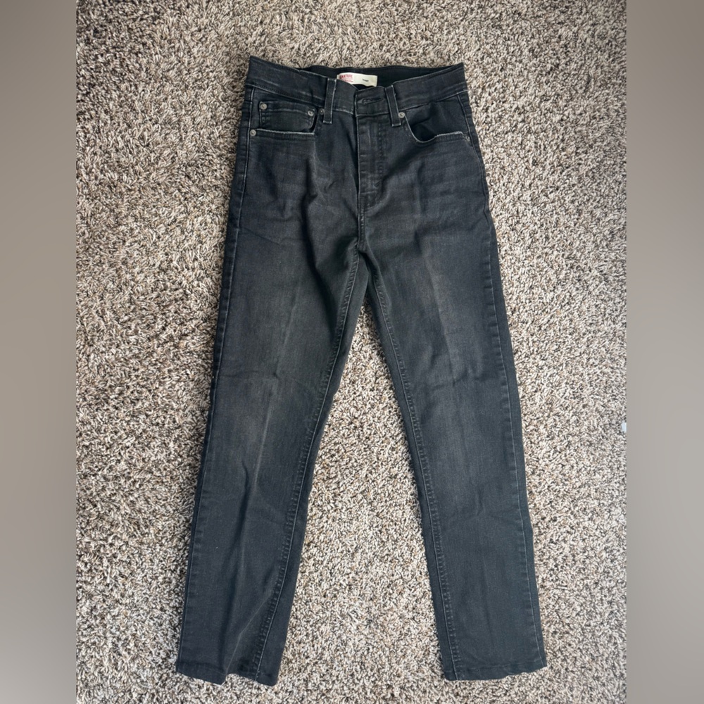 Signature by Levi Strauss Dark Charcoal Straight Leg Jeans